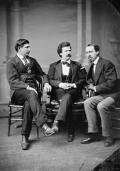 Mark Twain, George Alfred Townsend and David Gray, 1871